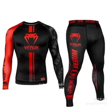Мужская облегающая футболка с длинным рукавом для бега, компрессионная рубашка Rashguard MMA, спортивная одежда для велоспорта, Спортивная рубашка для спортзала, мужской костюм