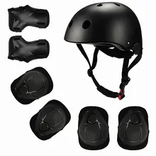 Seven Piece Suit ABS Engineering Plastics Sports Protective Gear Set Skateboard Helmet For Children Solid Light 200*240*148mm