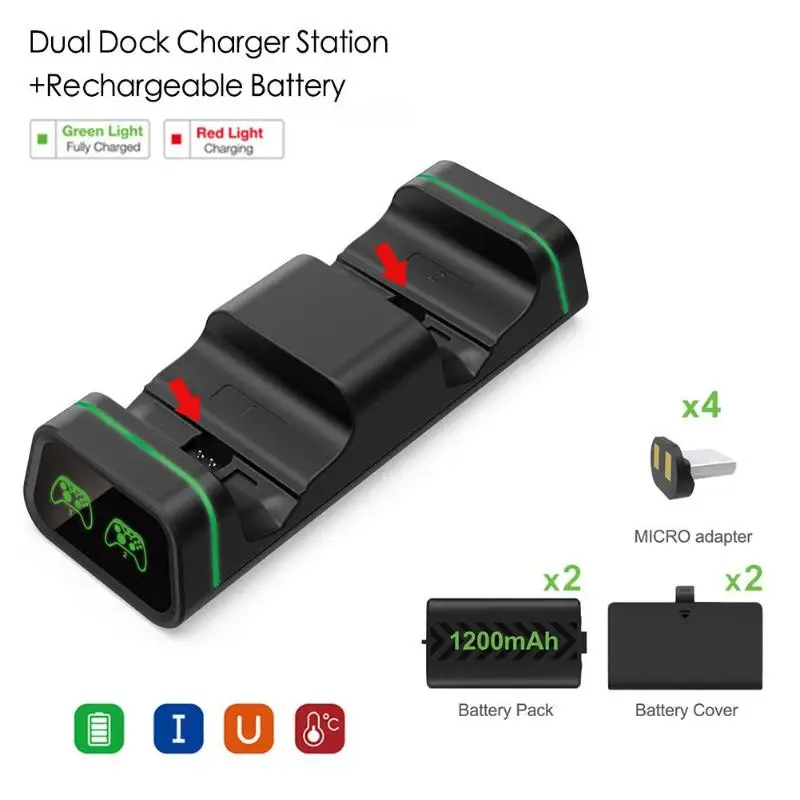Контроллер Зарядное устройство Док-станция двойной usb зарядная станция подставка колыбель для Xbox One X S длительный срок службы без нагрева