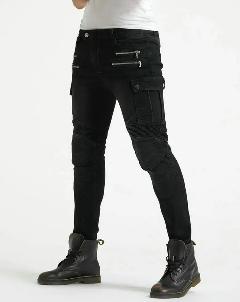 Green Motorcycle Pants Men Motocross Racing Trousers Cargo Jeans Touring Riding Pantalon Moto Pants Motorcycle Equipment Pants