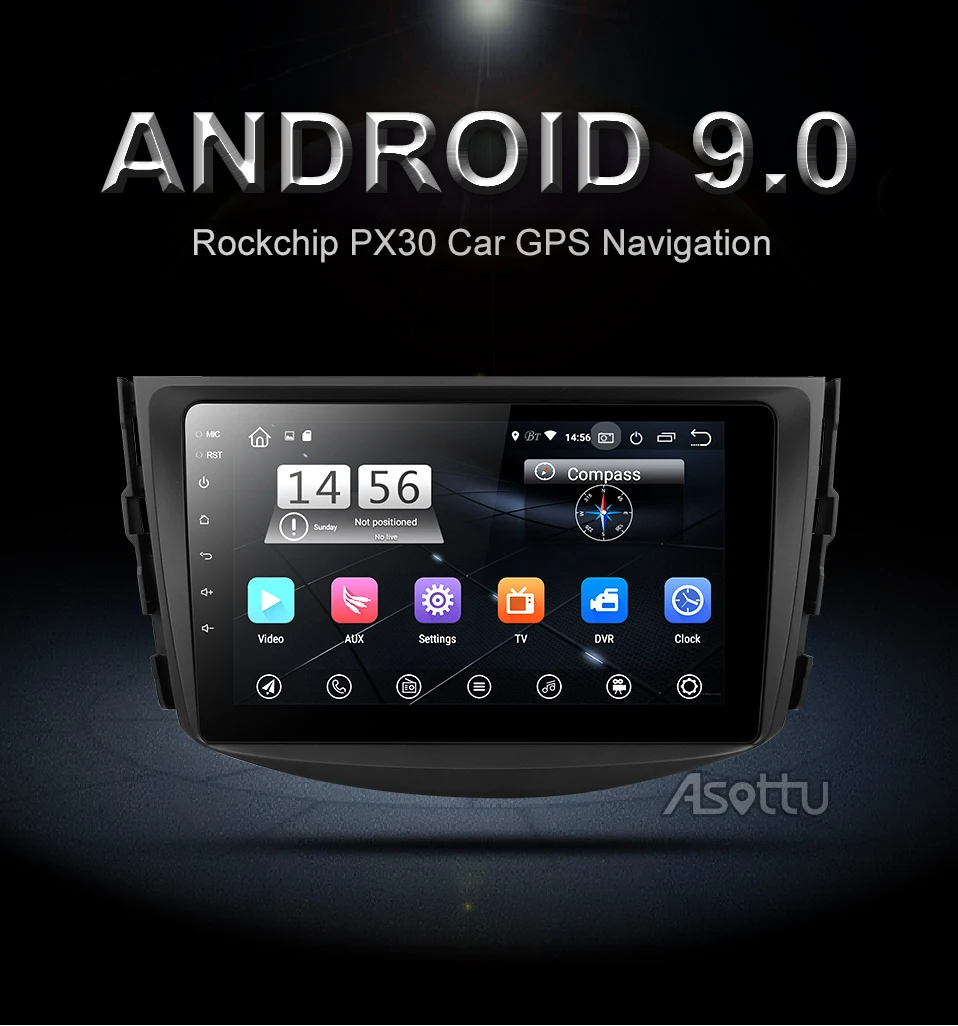 Asottu CRAV48060 Android 9,0 PX30 автомобильный DVD gps навигатор palyer автомобильный dvd-плеер для toyota rav4 2007 2008 2009 2010 2011