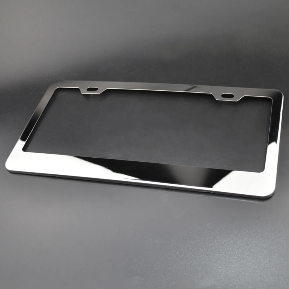 

1 SET Car Front / Rear Chrome Stainless Steel License Number Plate Holder Frame