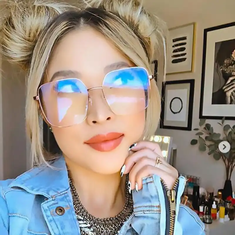 large frame clear glasses