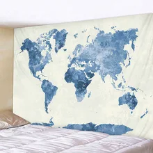 Европа и Америка, гостиная, спальня, Карта мира, цветной гобелен, украшение для дома, настенная ткань