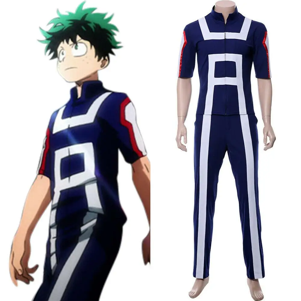 Моя геройская Академия Deku Midoriya Izuku боевой костюм Школьная форма Студент Аниме