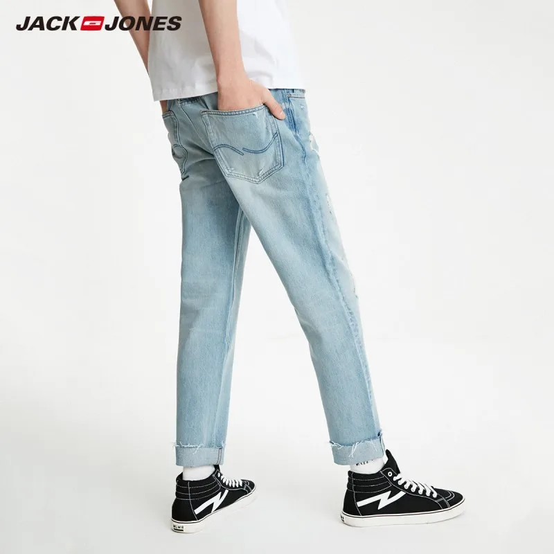 JackJones мужские зимние повседневные Прямые укороченные джинсы мужская одежда | 219132574