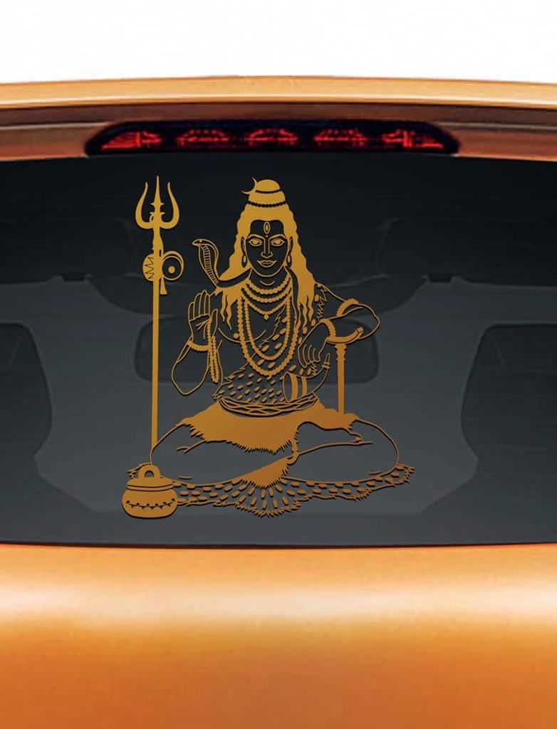 Lord Shiva Car Rear Glass Sticker Vinyl Decor Car Murals Art Decals