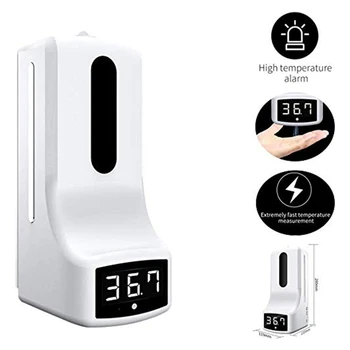 

Automatic liquid soap dispenser 2 in 1 Infrared Thermometer r Palm Temperature Measurement and Disinfection Integrated Machine