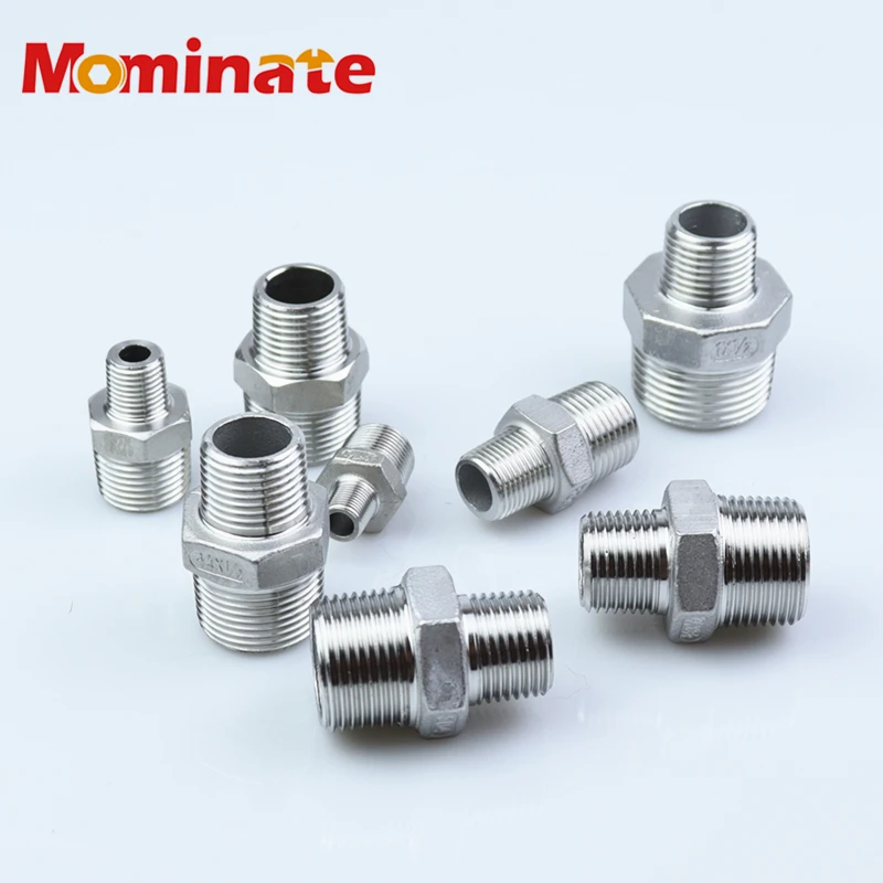 SS304 шестигранный ниппель из нержавеющей стали переходник-муфта 1/4 &quot-2&quot(DN8-DN50)BSPT