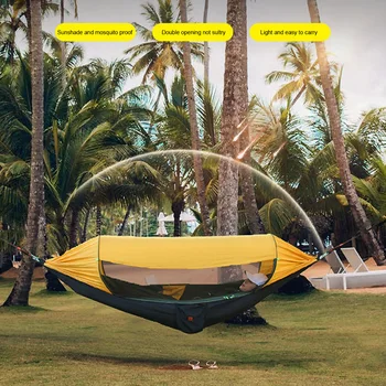 

Outdoor Camping Shade Anti-mosquito Hammock Quick Build Hanging Bed Swing Tent YA88