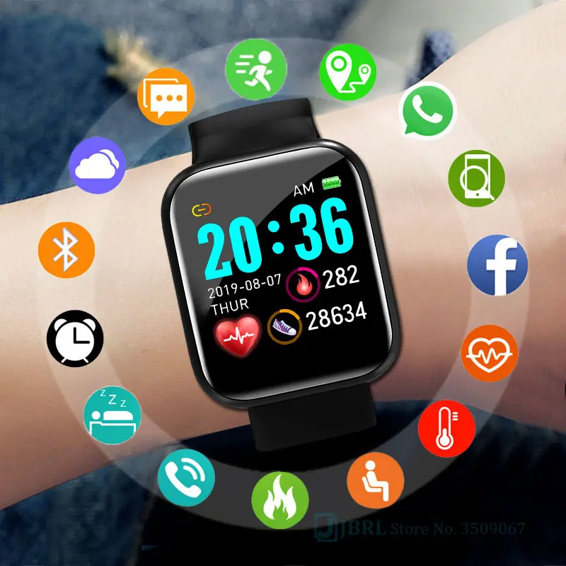 Аналоговые Смарт-часы HD Детские bluetooth Смарт-браслет дети полный сенсорный Smartband