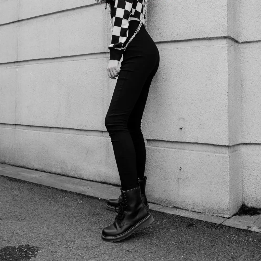 InsGoth уличная панк Харадзюку женские черные брюки готический гранж молния карандаш облегающие брюки женские повседневные длинные брюки леггинсы