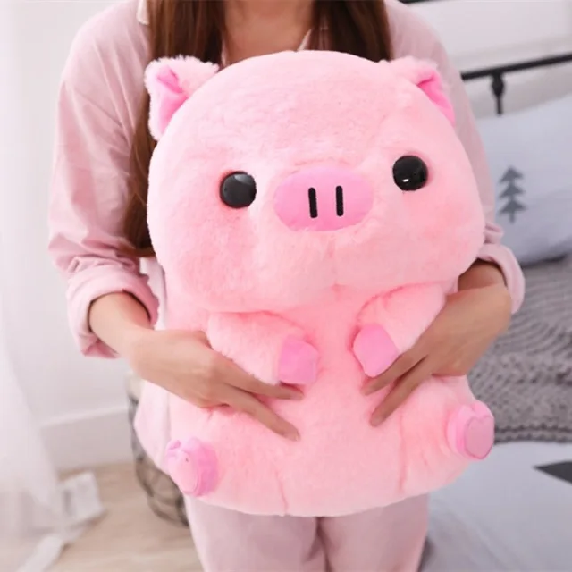 1pc 40cm Soft Kawaii Love Pink Pig Plush Pillow Stuffed & Cute Indoor Warm Winter Adult Stuffed Kawaii Shoes Birthday Gift Kid