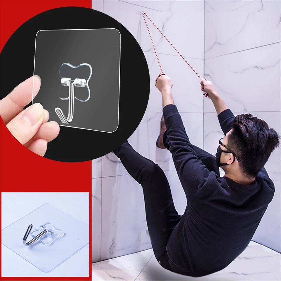 

Transparent Hook Door Organizer Holder Shower Wall Hooks Cup for Hanging Suction Cups Sucker Key Kitchen Bathroom Accessories