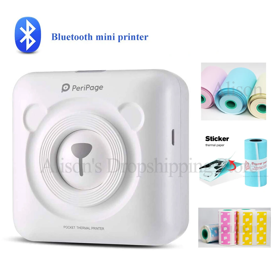 GOOJPRT A6 PeriPage Мини Портативный Bluetooth беспроводной фотопринтер для бумаги карманная