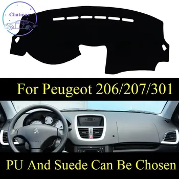 

Customize For Peugeot 301 14-18/206/207 Dashboard Console Cover PU Leather Suede Protector Sunshield Pad