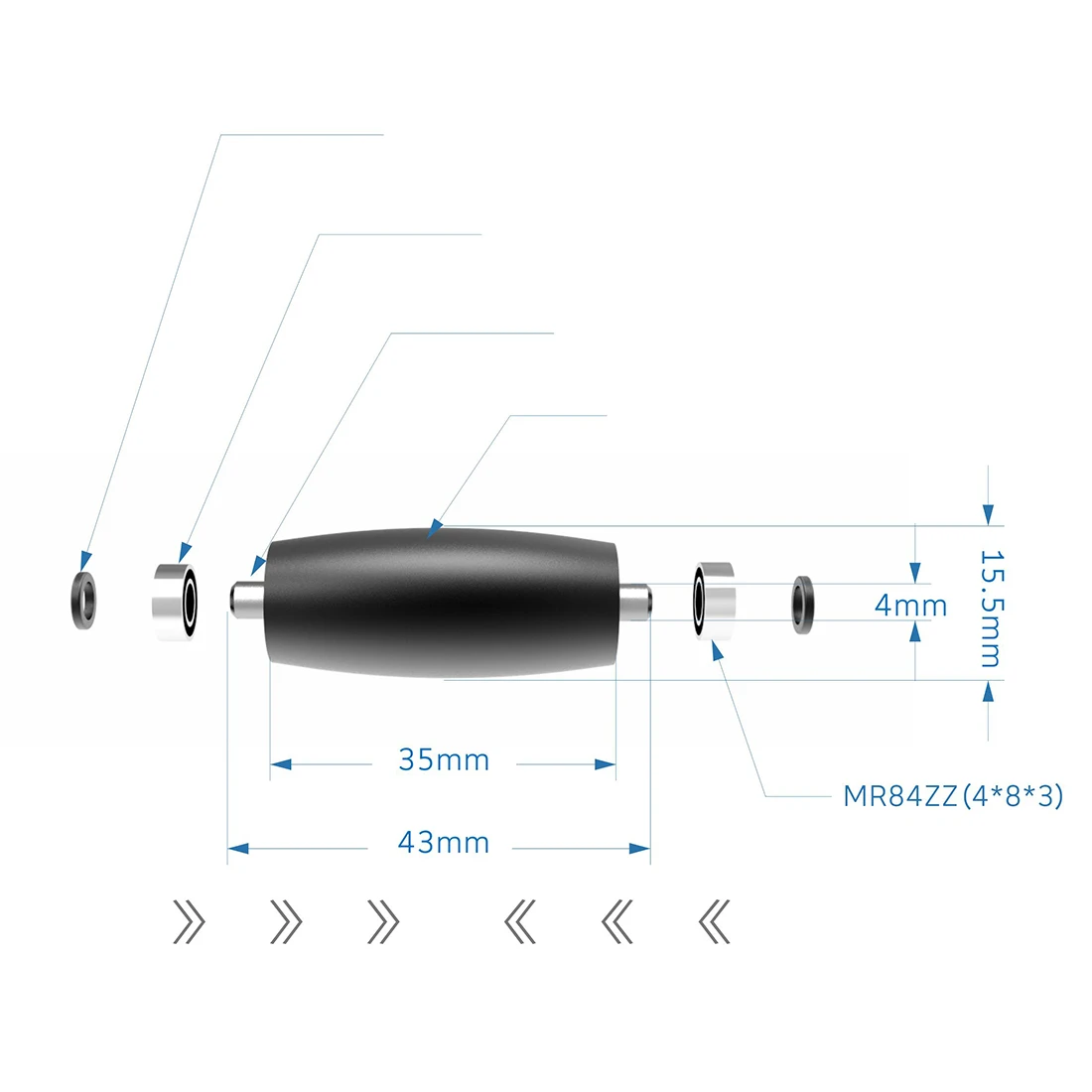 Для DJI RoboMaster S1 обновленный подшипник колеса опоры основной подшипник колеса