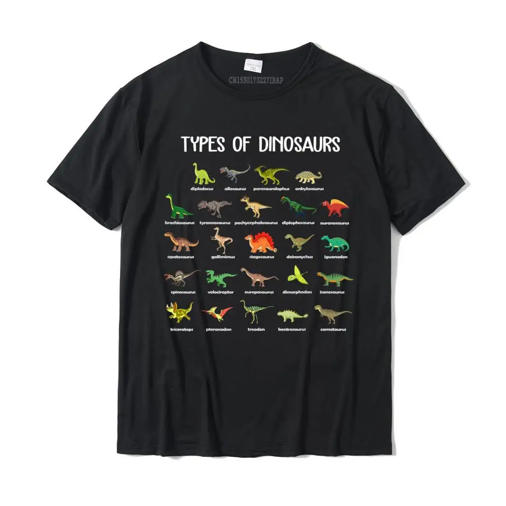 Tipo Di Dinosauri Diplodocus Allosaurus Ankylosaurus Tshirt Group Magliette Da Uomo Slim Fit Cotton Tees Family