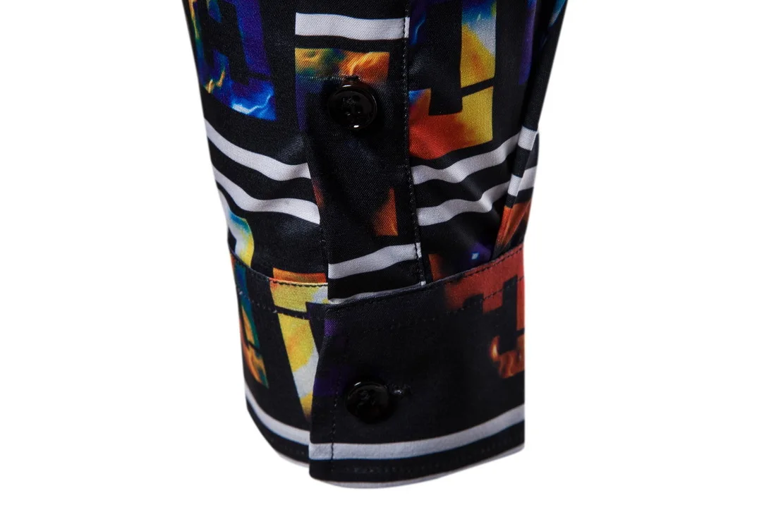 Top men shirt men men s shirts fashion casual shirts printed shirts men s lapel shirts 5