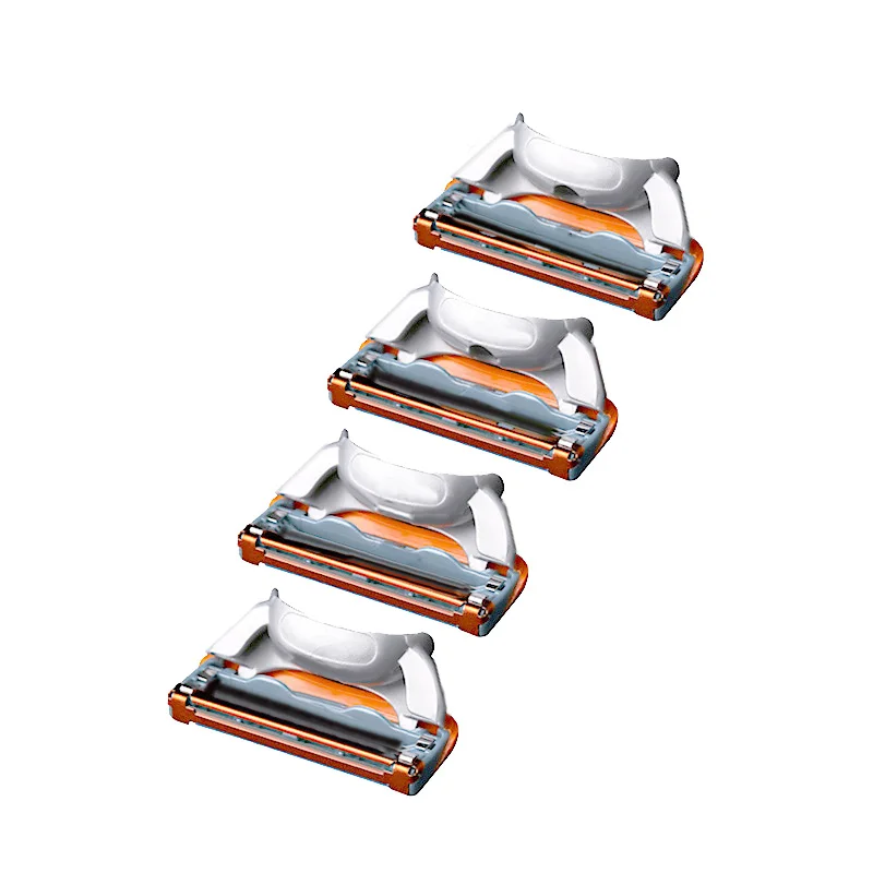 4 PCS/unids/lote afeitado profesional 5 capas cuchillas de afeitar compatibles para Gillettee Fusione el cuidado la cara | Красота и