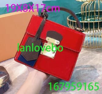 

Luxury brand patent leather embossed handbag with handle and removable strap for easy carrying or crossbody