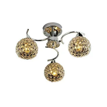 

New stainless steel three head Ceiling lamps living room bedroom crystal Ceiling lights 3 light sources led lustre Ceiling lamp