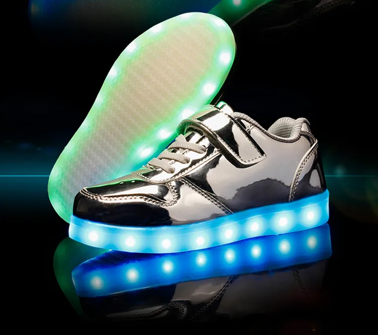 Size 25-37 Kids Luminous Shoes with Lighted sole Children Sneakers with LED Lights USB Charged Glowing Sneakers for Boys Girls