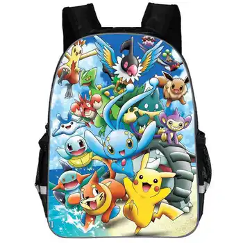 

Cute Anime Cartoon Pikachu Backpack Pokemon Cosplay Printing Backpacks School Bags Teenager Girls Boys Mochila Feminina bag