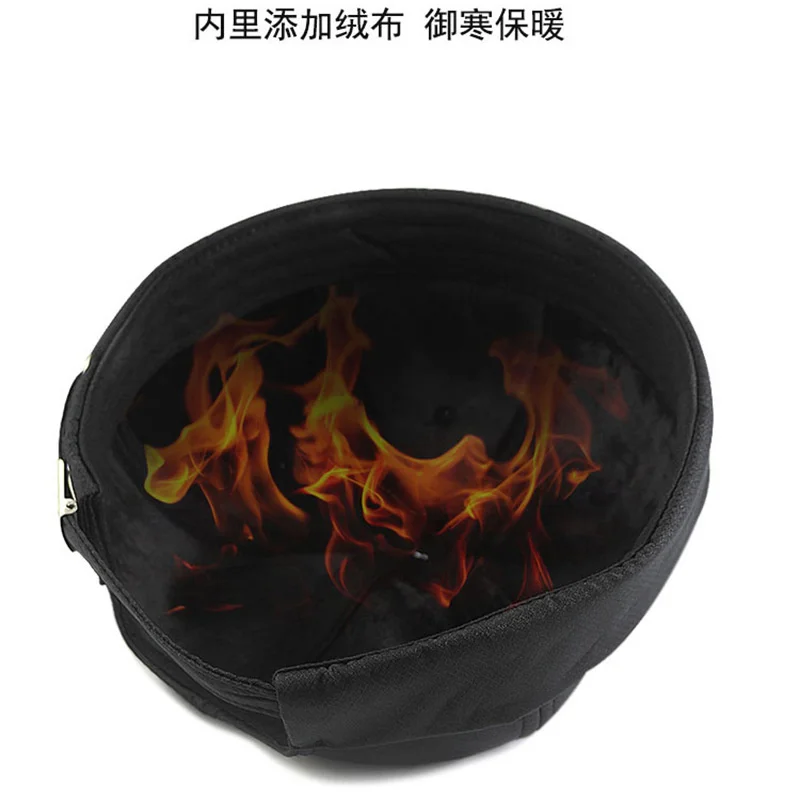 Winter Men Fleece Lining Docker Cap Skullcap Big Size Sailor Cap Beanie Hats Men Bucket Brimless Hat Skullcap Bonnet Dad