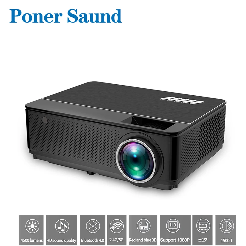 Poner Saund M6 проектор Android 4k Full Hd светодиодный для смартфона мини портативный Bluetooth
