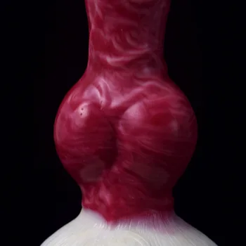 NNSX Big Knot Dog Dildo with Suction Cup for Women Sexy Toys Animal Glossy Swirly Patterns Flexible Anal Plug Silicone Sex Shop 2