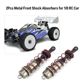 

2Pcs Aluminium Alloy Metal Front Shock Absorbers for 1/8 Scale JLB HSP EM Racing DHK HPI ZD Racing RC Car Truck