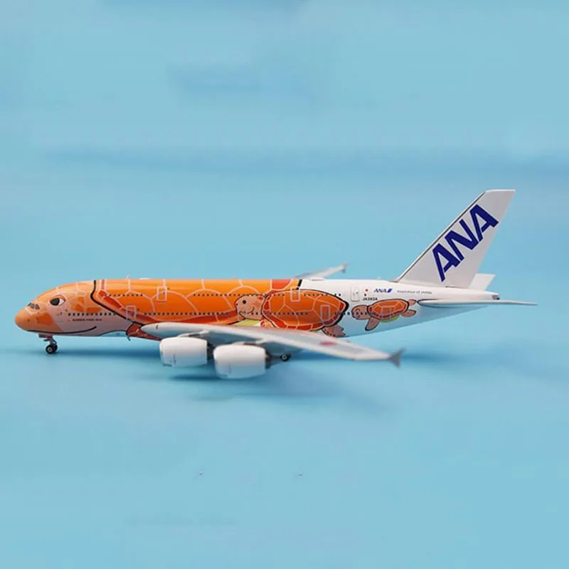1:400 масштаб Airbus A380 модели самолетов самолет Ана Япония черепаха авиалиний сплав самолет с шасси база коллекционный самолет - Цвет: ANA