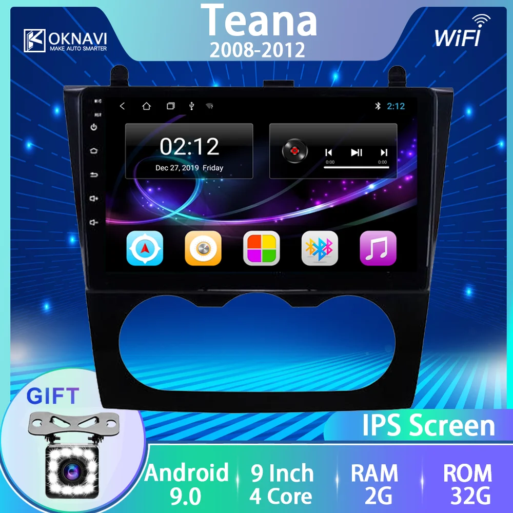 

for Nissan Teana Altima Car Radio Android 9.0 Stereo DVD Player 2008-2012 Touch 9 Inch Screen Bluetooth Gps Navigator Tourism
