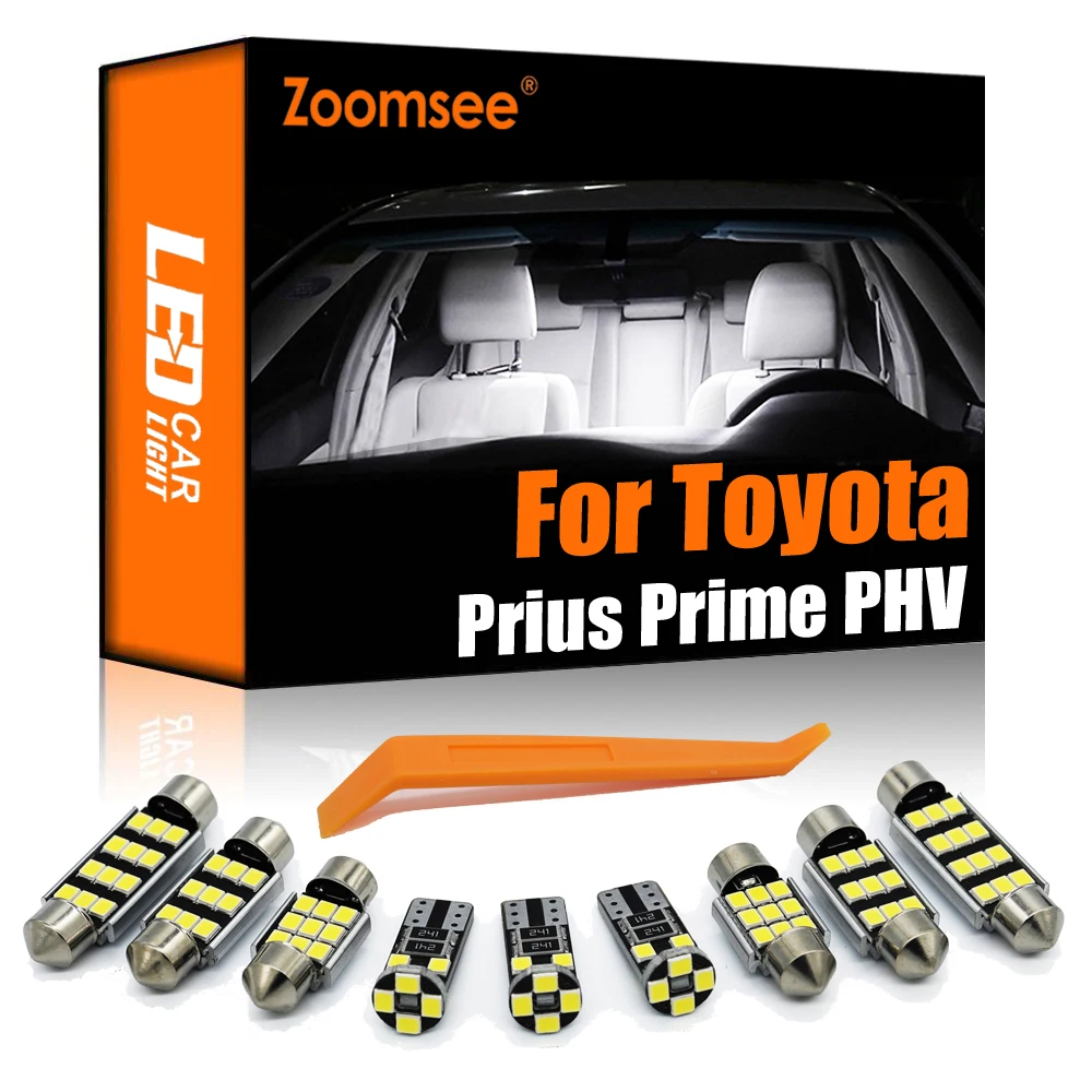 Zoomsee 12Pcs Interior LED Light Kit For Toyota Prius Prime PHV 2016
