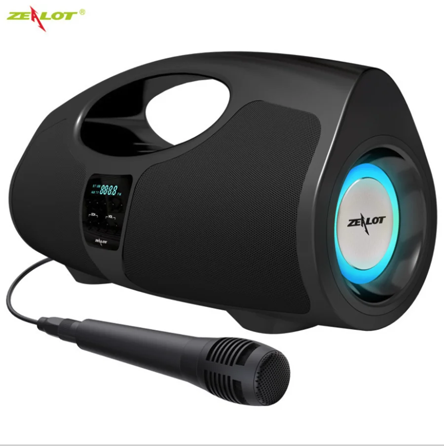 Zealot P1 Wireless Bluetooth Speaker Stereo High Power Outdoor Microphone Loudspeaker Deep Bass 40W Musical Portable Boombox | Электроника
