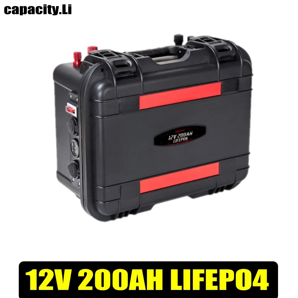Литиевая аккумуляторная батарея lifepo4 12 В 200 ач 100 Ач перезаряжаемая RV с BMS для