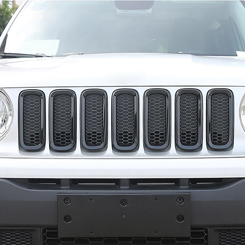 7 шт. ABS передняя решетка вставки для радиаторной решетки для Jeep Renegade