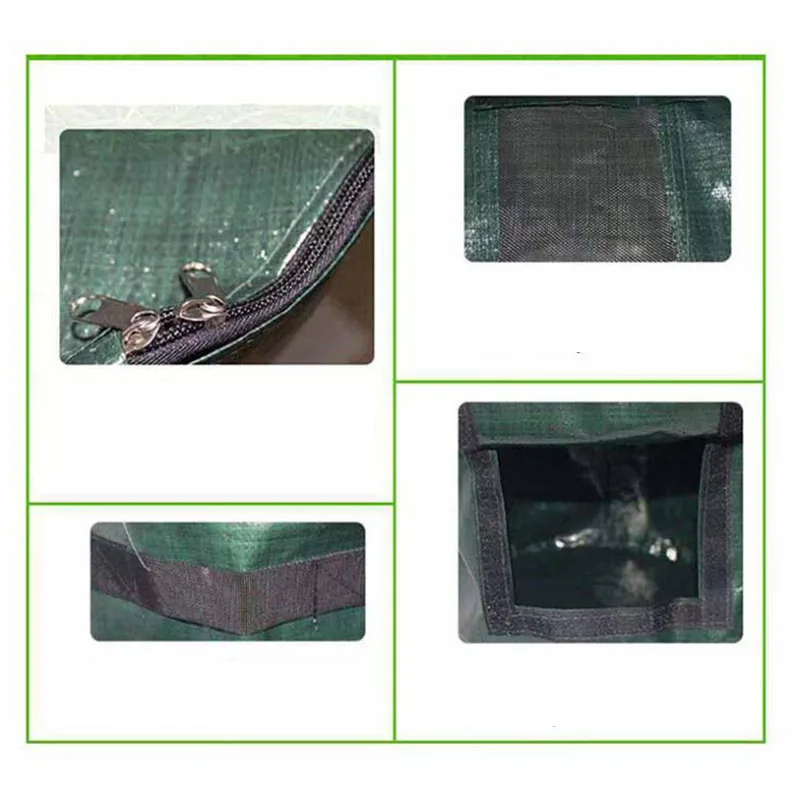 Reuseable large Garden Storage Bag Leaf collect Waste bins Yard Compost Bag Lid Composter for Fruit Kitchen Waste plastic garden waste bag