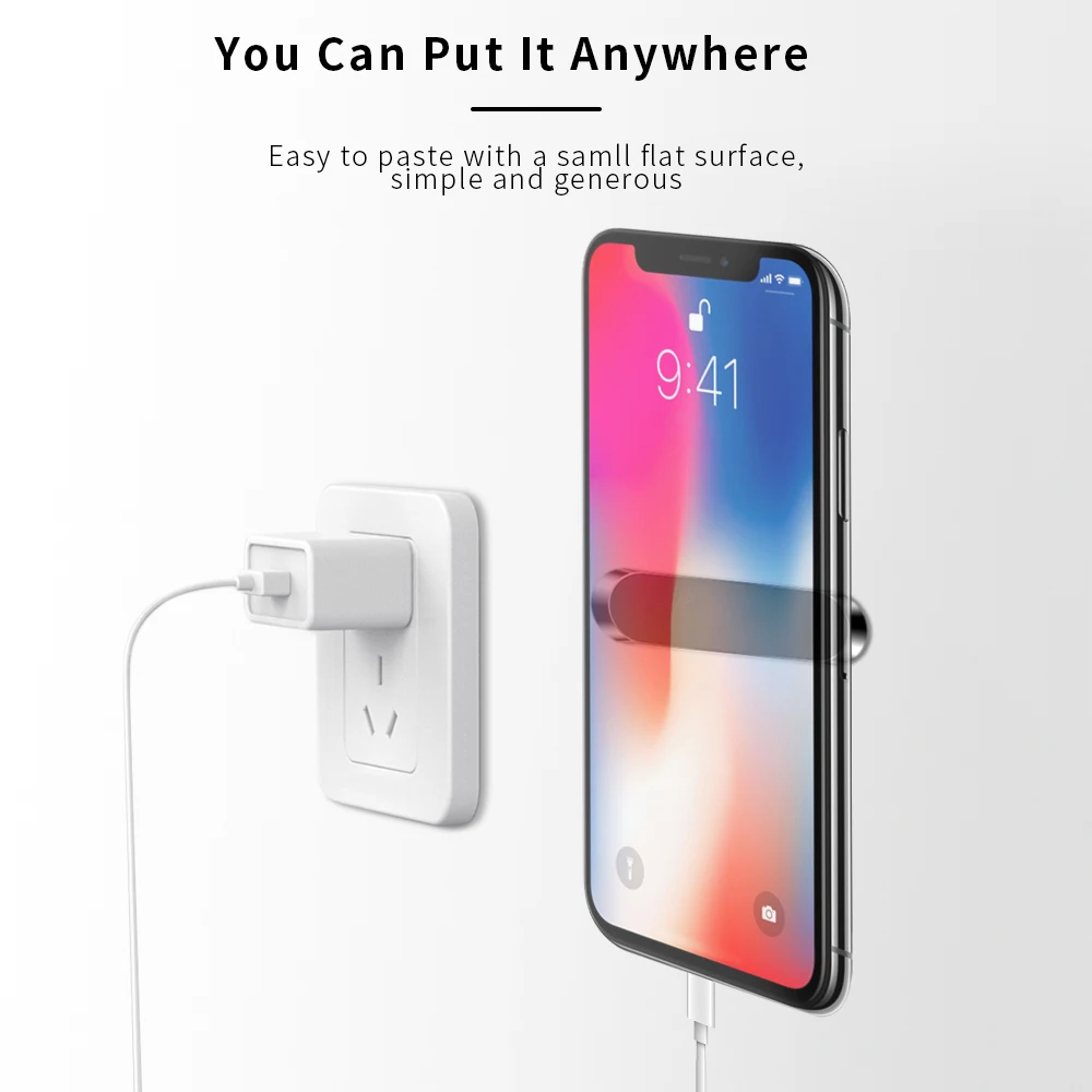 Мини держатель для телефона с магнитной полосой настенный магнитный iPhone Samsung Huawei