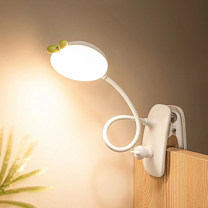 

Table Lamp 42 LED Desk lamp With Clip Touch Dimming Learning Lamp Kitten Type Desktop USB Table Lamp Rechargeable 18650 Battery