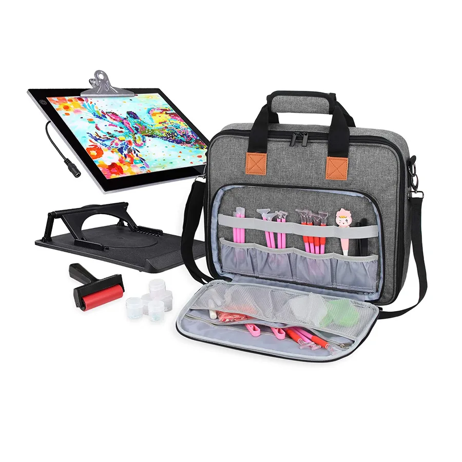 5D Diamond Painting Tool Bag A4 Lamp Pad Light Board And Diamond Painting Accessories Handbag Diamond Painting Storage Tool Bag