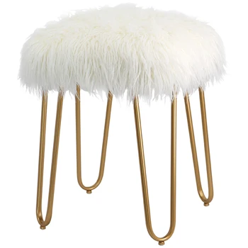 

North European fashion dressing stool chair shoe stool net red long hair light luxury bedroom stool dressing table makeup stool