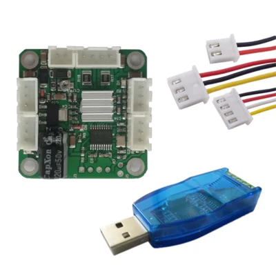 42 Шаговый двигатель 2.5A привод плата управления MODBUS анти-обратный анти-перенапряжение ускорение и замедление концевой кодировщик интерфейс - Цвет: Хаки
