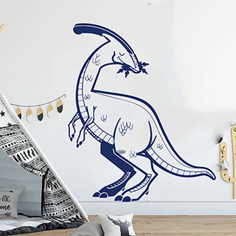 Cartoon Large Dinosaur Triceratops T-rex Animal Wall Sticker Boy Room Kids Room Jurassic Park Dinosaur Dino Animal Wall Decal  (2)