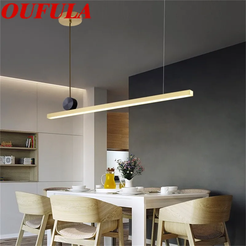 

OUFULA Modern Pendant Lights Copper 220V 110V Contemporary Home Creative Decoration Suitable For Dining Room