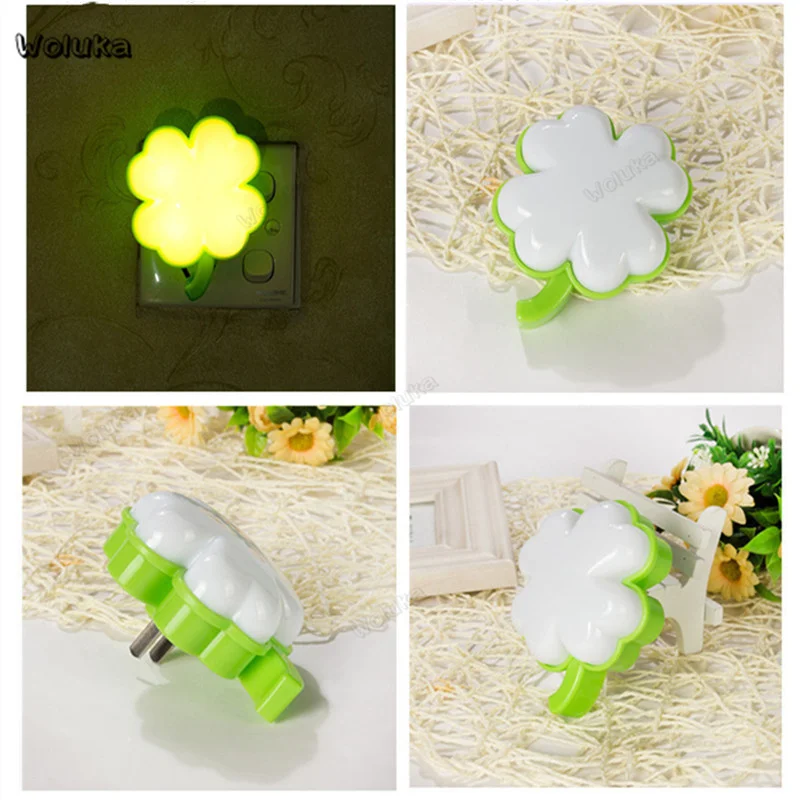 10pcs/lot Cartoon LED Night Light AC110-220V Light Control Wall Lamp With US Plug For Kid/Baby Bedroom Bedside Lamp CD50 W05