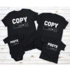 Funny Copy Paste Ctrl C Ctrl V Family Matching Tshirts Cotton Baby Bodysuits Dad T-shirt Summer Family Look Daddy and Me Outfits 1