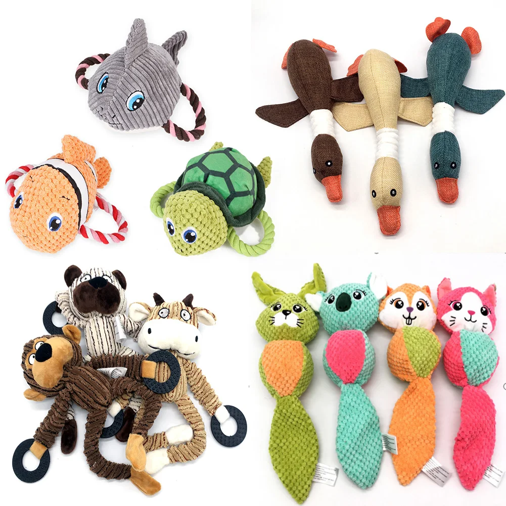 

Жевательная игрушка в форме животных для собак, плюшевая пищалка, игрушки для собак, товары для домашних животных, игрушки для обучения щенк...