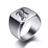 91268-72358e.jpg Bagues personnalisées à graver initiale pour hommes, chevalière masculine en acier inoxydable, bijoux vierges, bande, ton argent poli, taille américaine